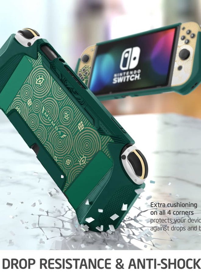 Mumba Dockable Case for Nintendo Switch OLED 2021, [Blade Series] TPU Grip Protective Cover Accessories Compatible with Nintendo Switch OLED 7 Inch and Joy-Con Controller (Viridian) - Image 4