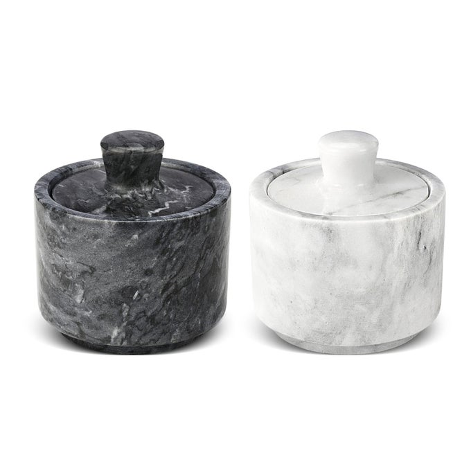 MARBLE SALT CELLAR WITH LID SALT AND PEPPER BOWLS DISH CONTAINER FOR KITCHEN MARBLE PEPPER JAR STORAGE BOX HOLDER FOR PAPRIKA HERBS SUGAR JEWELRY WATCHES SET OF 2 BLACK WHITE