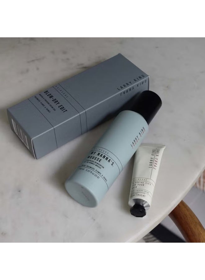 Larry King Haircare The Blow Dry Edit My Nanna's Mousse & Styling Spray Set - Image 2