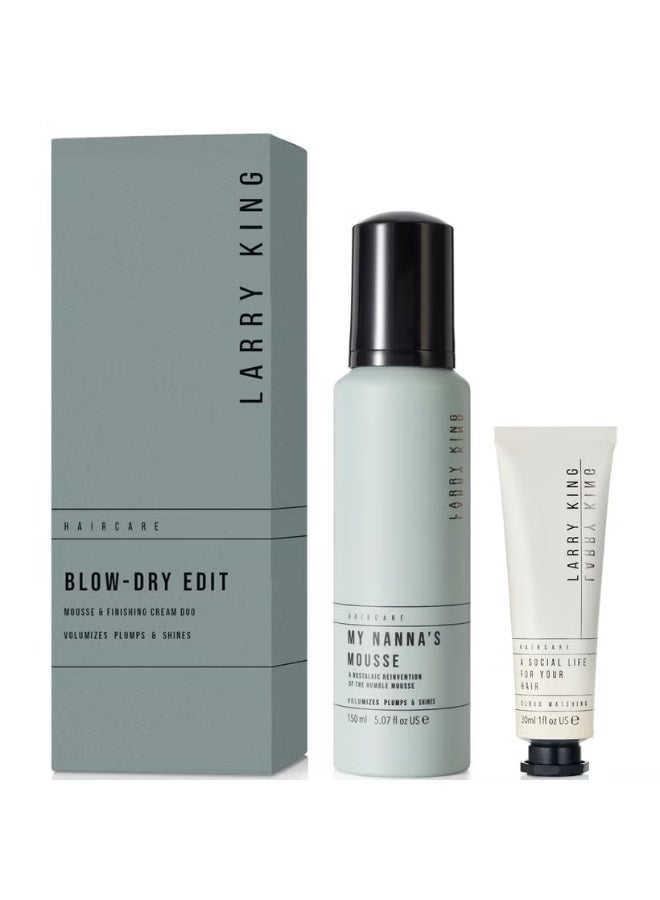 Larry King Haircare The Blow Dry Edit My Nanna's Mousse & Styling Spray Set - Image 4