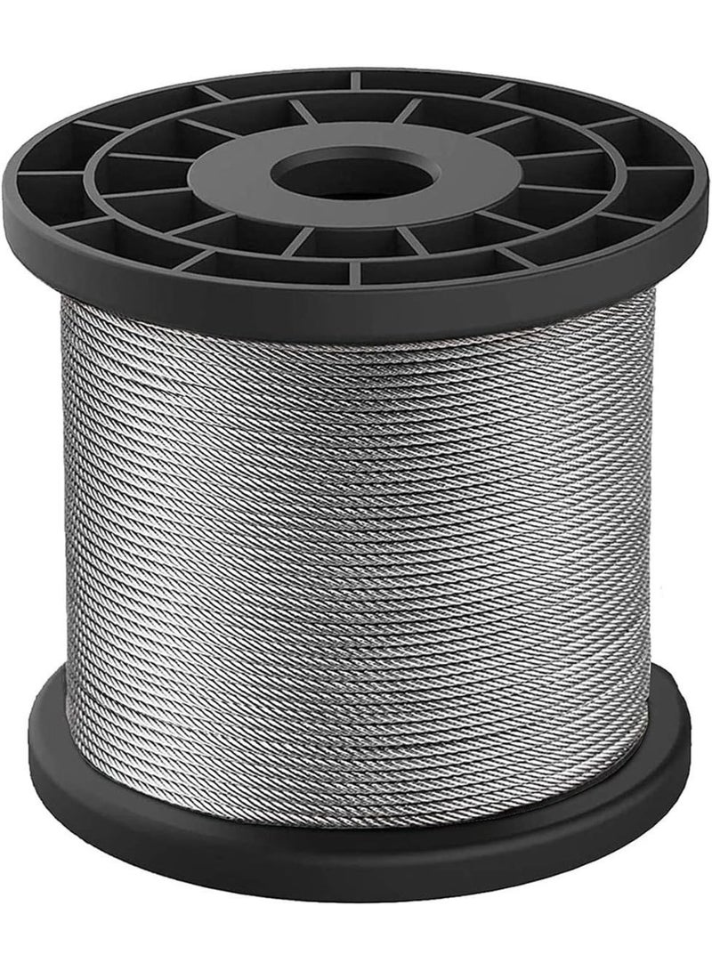 AL ARQAM G.I. Steel Wire Rope  3MM x 100M Roll | Heavy Duty Flexible Metal Cable for Industrial, Construction & General Use - Image 1