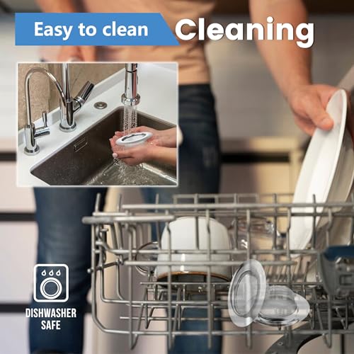 Lunyi 2 Pack 4.5 Inch Stainless Steel Sink Strainer Basket - 304 Stainless Steel Kitchen Sink Drain Filter, Universal Sink Mesh Basket, Hair Catcher, Food Waste Strainer, for Most Sinks - Image 5
