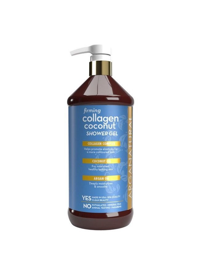 Arganatural - Firming Collagen Coconut Shower Gel Moisturizing Body Wash With Argan Oil (32 Ounces/960 Milliliters) - Image 1