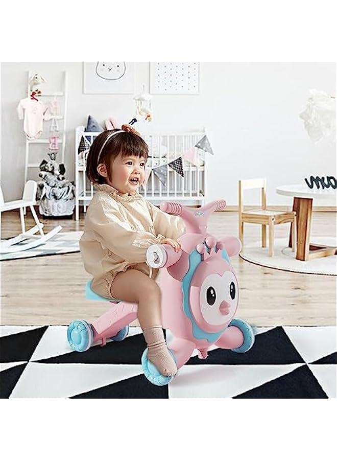 HOOKOR Baby Walker and Rocker, Learning Balance Walker, 4 in 1 Adjustable Walking Toy with Lights & Sounds –Multifunctional Activity walker and scooter| 8-30 Months Boys and Girls (Green) (Pink) - Image 2