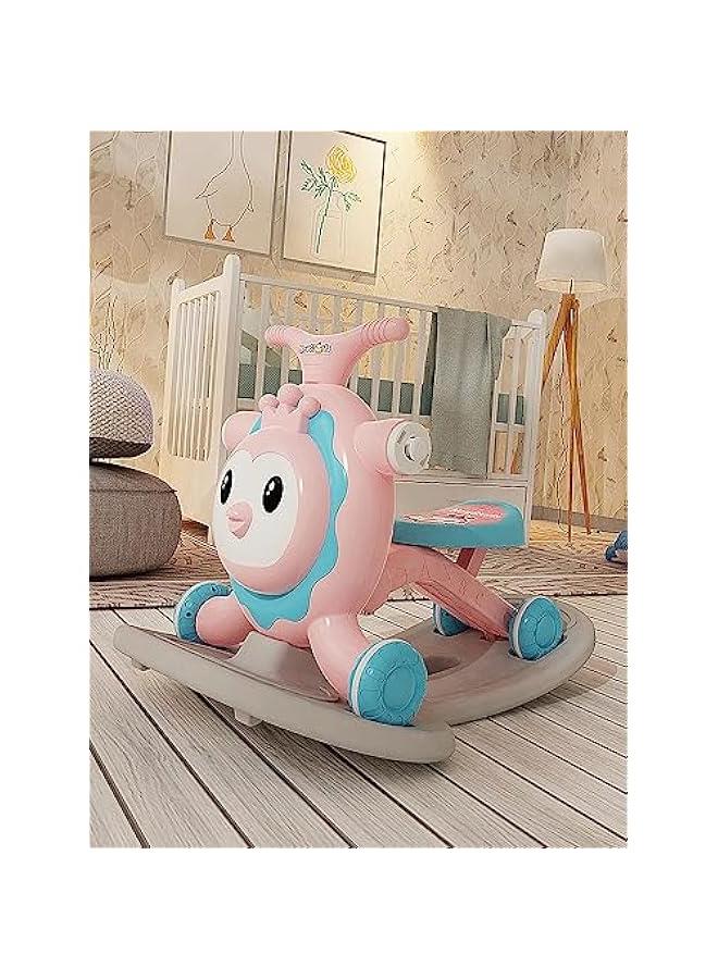 HOOKOR Baby Walker and Rocker, Learning Balance Walker, 4 in 1 Adjustable Walking Toy with Lights & Sounds –Multifunctional Activity walker and scooter| 8-30 Months Boys and Girls (Green) (Pink) - Image 5