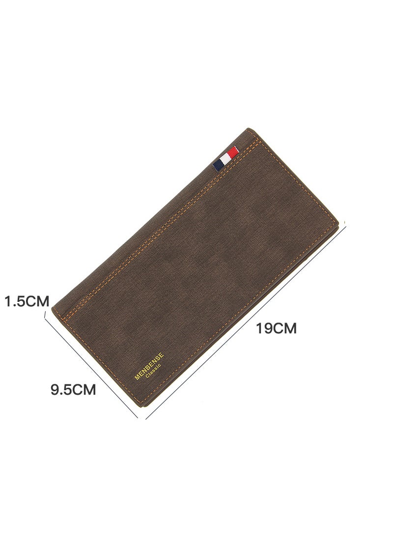 MenBense - Multi Functional Men's Large Capacity Long Wallet 19 * 9.5 *1.5CM - Image 1