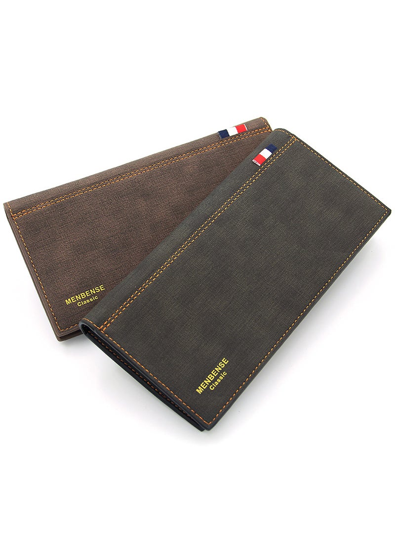 MenBense - Multi Functional Men's Large Capacity Long Wallet 19 * 9.5 *1.5CM - Image 1
