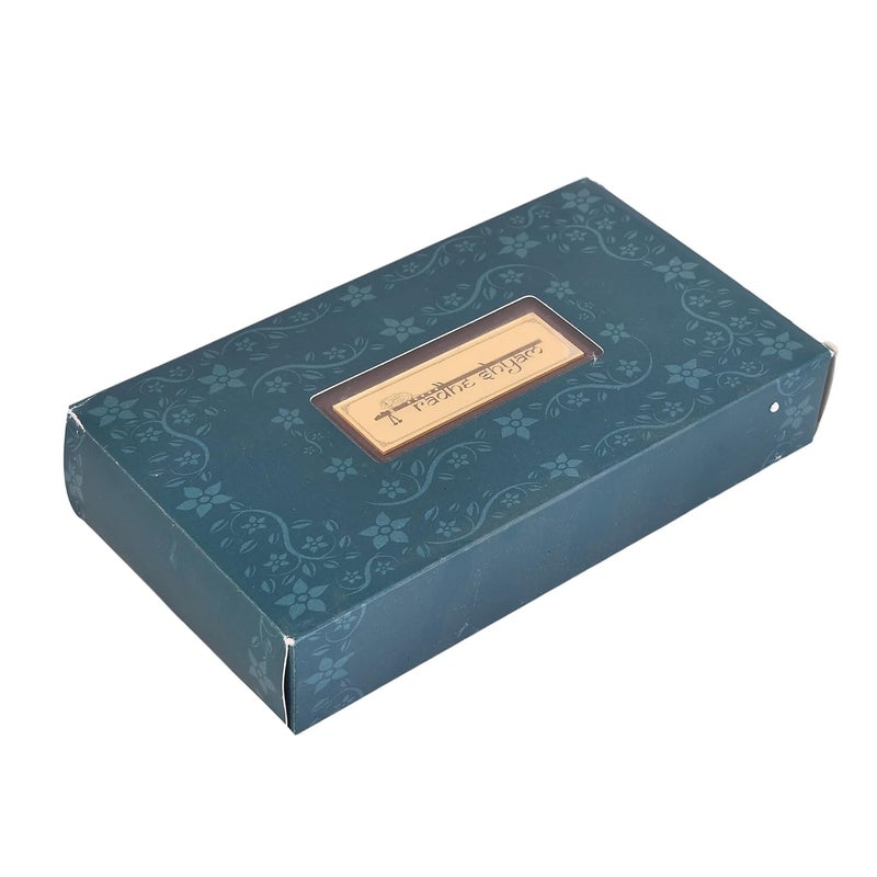 Piepot Gold Plated Radhe Shyam Charan Paduka Devotional Prayer Box Wooden Momento with Natural Fragrance Decorative Showpiece Box Packing Charan Paduka Diwali Gift - Image 4
