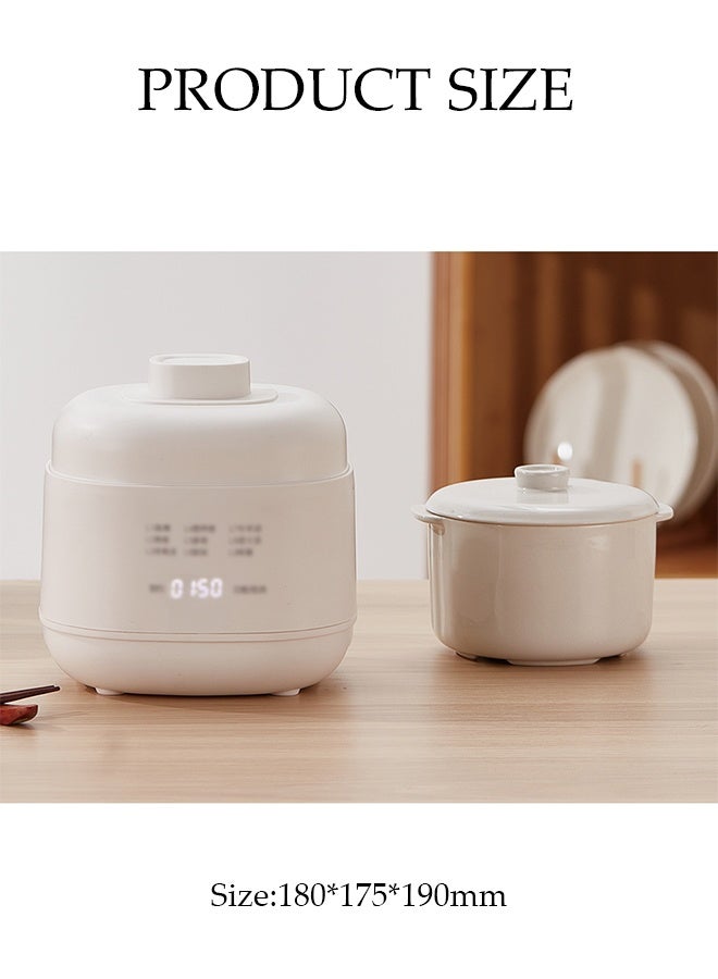 DUNISO Slow Cooker，Electric Multi-Cooker with Ceramic Inner Liner，Electric Steamer，Save Space, Easy to Clean，Suitable for Home,School, Office, Outdoor - Image 2