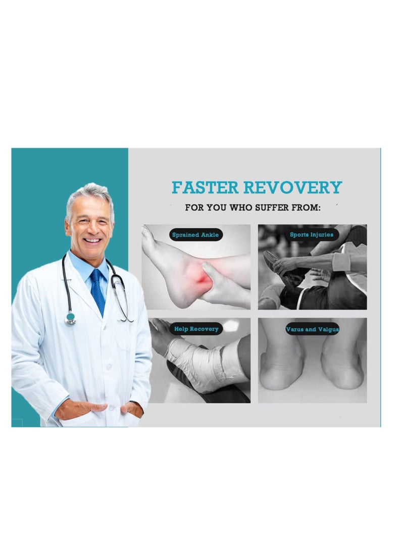 SYOSI 1 Pack Ankle Stabilizer Brace Arch Support for Plantar Fasciitis Relief Foot/Heel Pain Sprain Basketball Football (L) - Image 2