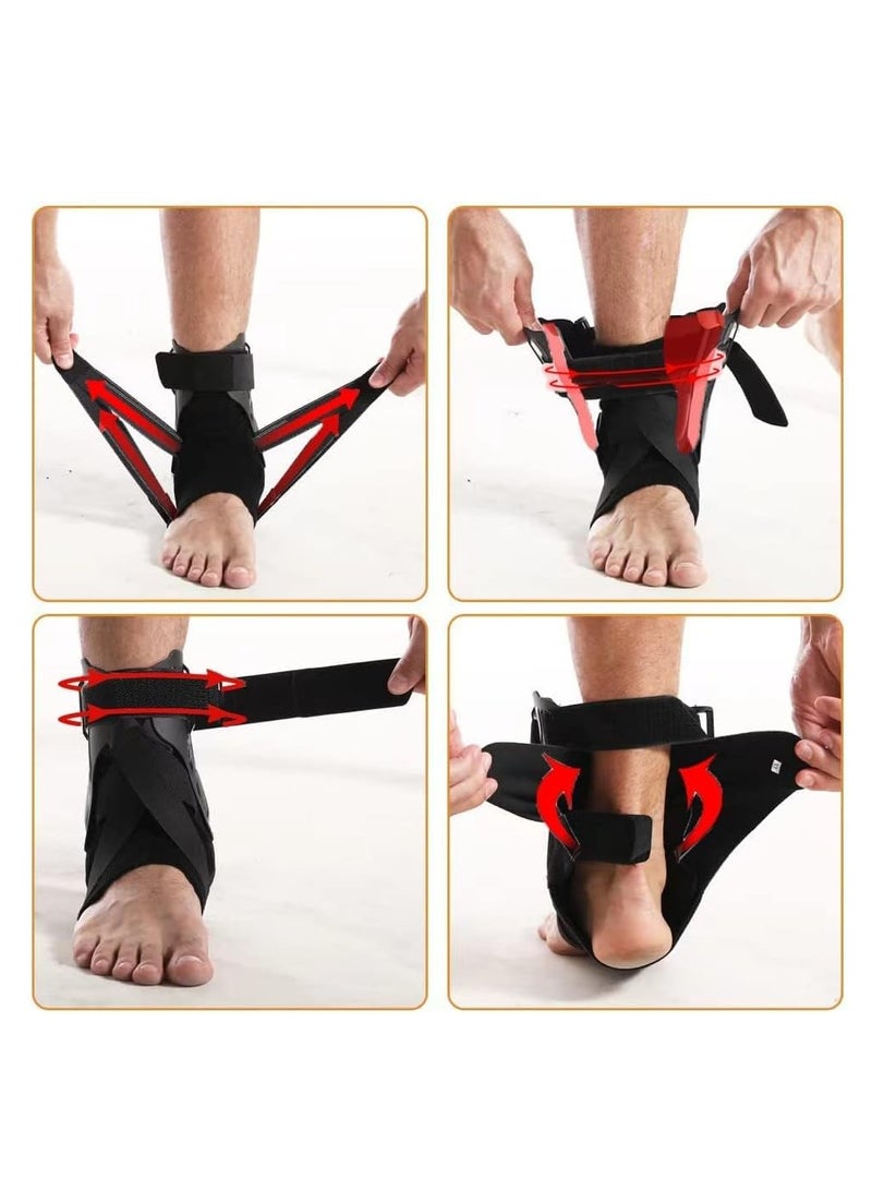 SYOSI 1 Pack Ankle Stabilizer Brace Arch Support for Plantar Fasciitis Relief Foot/Heel Pain Sprain Basketball Football (L) - Image 4