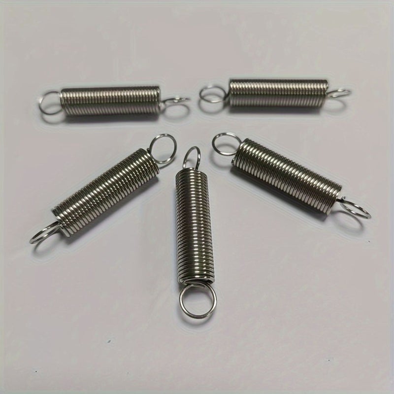 6pcs Carbon Steel Mechanical Extension Spring 0.8x7.8x41mm Industrial Traction - Image 1