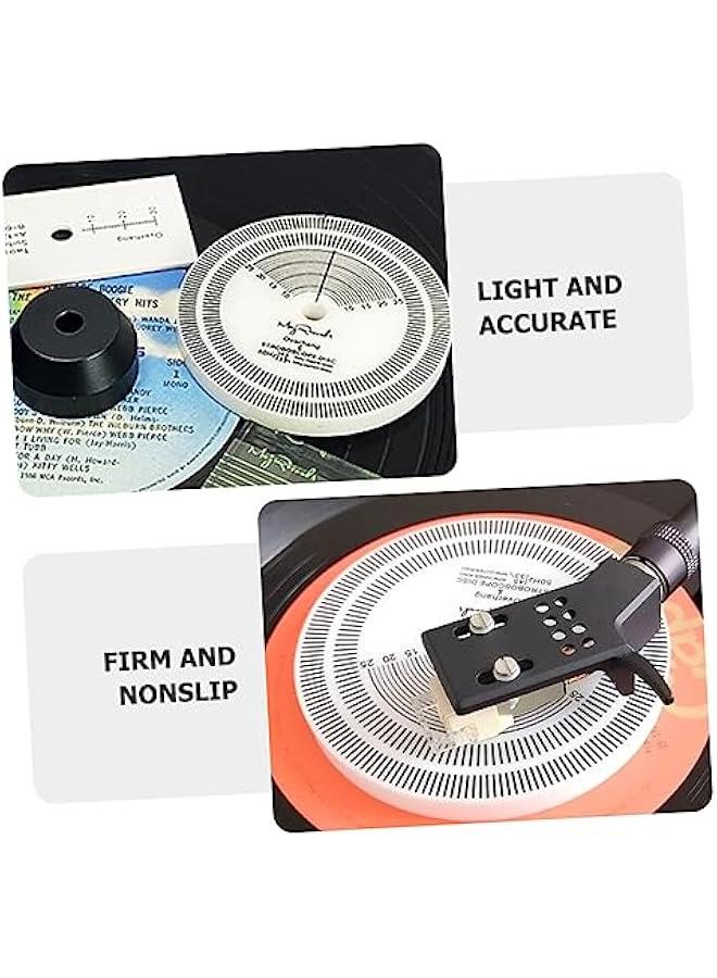 Vinyl Record Player Speed Vinyl Calibration Disc Vinyl Record Calibration Device Sade Vinyl Turntables for Vinyl Records Record Player Disc Strobe Pickup Acrylic White - Image 2