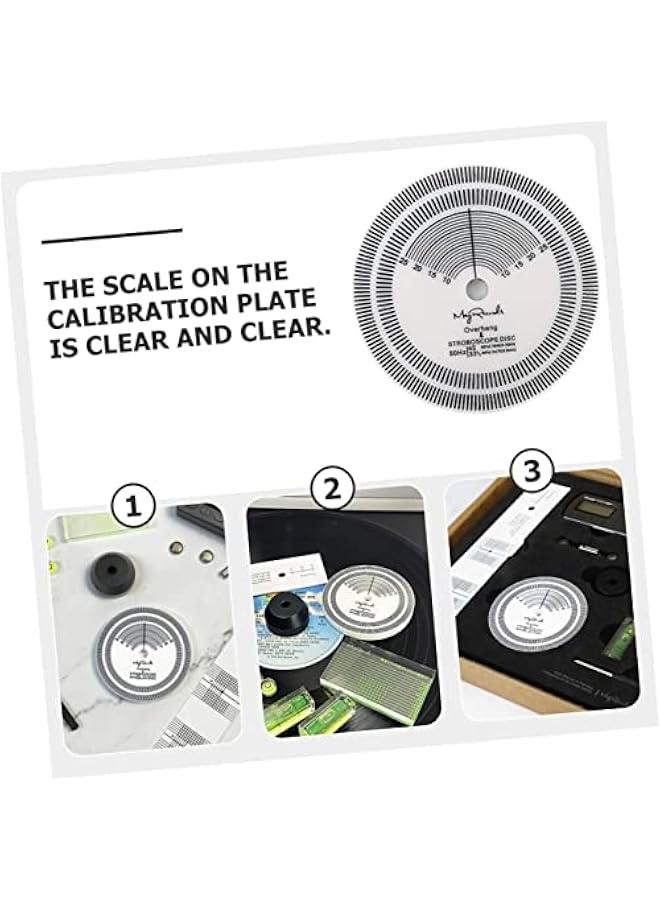 Vinyl Record Player Speed Vinyl Calibration Disc Vinyl Record Calibration Device Sade Vinyl Turntables for Vinyl Records Record Player Disc Strobe Pickup Acrylic White - Image 4