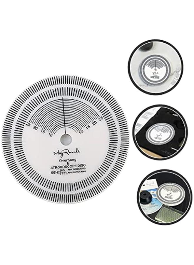 Vinyl Record Player Speed Vinyl Calibration Disc Vinyl Record Calibration Device Sade Vinyl Turntables for Vinyl Records Record Player Disc Strobe Pickup Acrylic White - Image 3