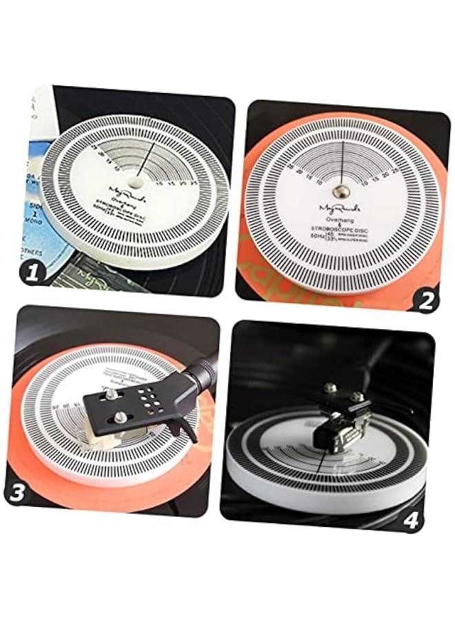 Vinyl Record Player Speed Vinyl Calibration Disc Vinyl Record Calibration Device Sade Vinyl Turntables for Vinyl Records Record Player Disc Strobe Pickup Acrylic White - Image 5