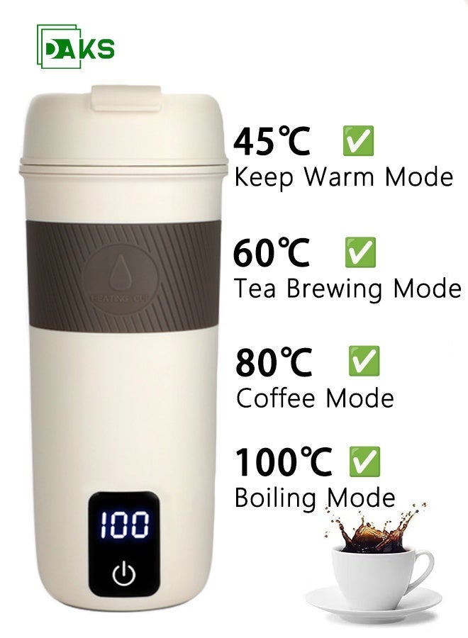 داكس كوب تسخين محمول للسفر 300 مل – 4 درجات حرارة (45° / 60° / 80° / 100°)، تسخين سريع 300 واط، عازل لمدة 12 ساعة، شاشة تعمل باللمس، إيقاف تلقائي، مقاوم للتسرب، مضاد للانزلاق، من الفولاذ المقاوم للصدأ 304 - Image 2