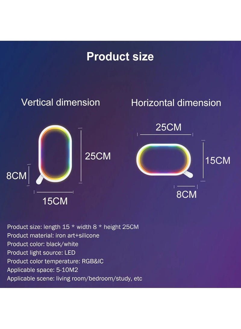 AROAQ WIFI Smart LED Desk Lamp Ambient Night Light RGBIC USB with APP Dimmable Color Changing for Bedroom Gaming Room Study - Image 5