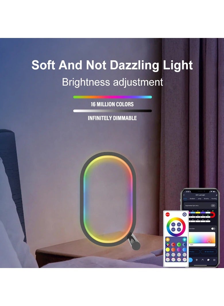 AROAQ WIFI Smart LED Desk Lamp Ambient Night Light RGBIC USB with APP Dimmable Color Changing for Bedroom Gaming Room Study - Image 2