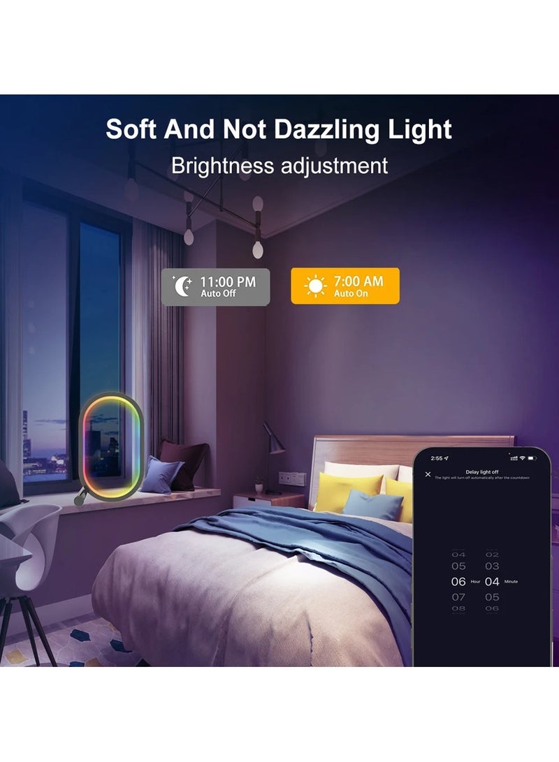 AROAQ WIFI Smart LED Desk Lamp Ambient Night Light RGBIC USB with APP Dimmable Color Changing for Bedroom Gaming Room Study - Image 3