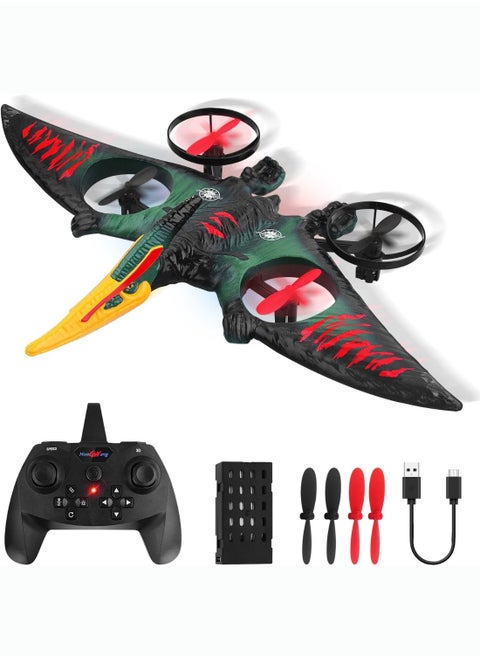 RC Aeroplane 2.4GHz Remote Controlled Aeroplane L0713 Quadcopter Floating Fighter Aircraft RC Aeroplane RTF for Beginners/Children/Adults, USB Charging, Red