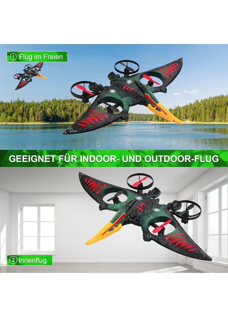 RC Aeroplane 2.4GHz Remote Controlled Aeroplane L0713 Quadcopter Floating Fighter Aircraft RC Aeroplane RTF for Beginners/Children/Adults, USB Charging, Red