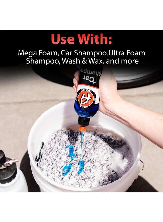 قفاز غسيل السيارات من الألياف الدقيقة، إسفنجة سيارة ملفوفة بقطعة قماش ناعمة من الألياف، غسيل آمن مع أي صابون سيارة، دلو، قاذف رغوة، لوازم تنظيف أخرى، أسود وأبيض - Image 5