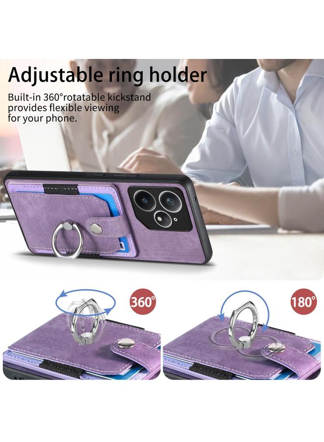 اس-توب جراب هاتف Realme Neo7 بتصميم كلاسيكي مع حلقة ومحفظة وبطاقة - Image 5