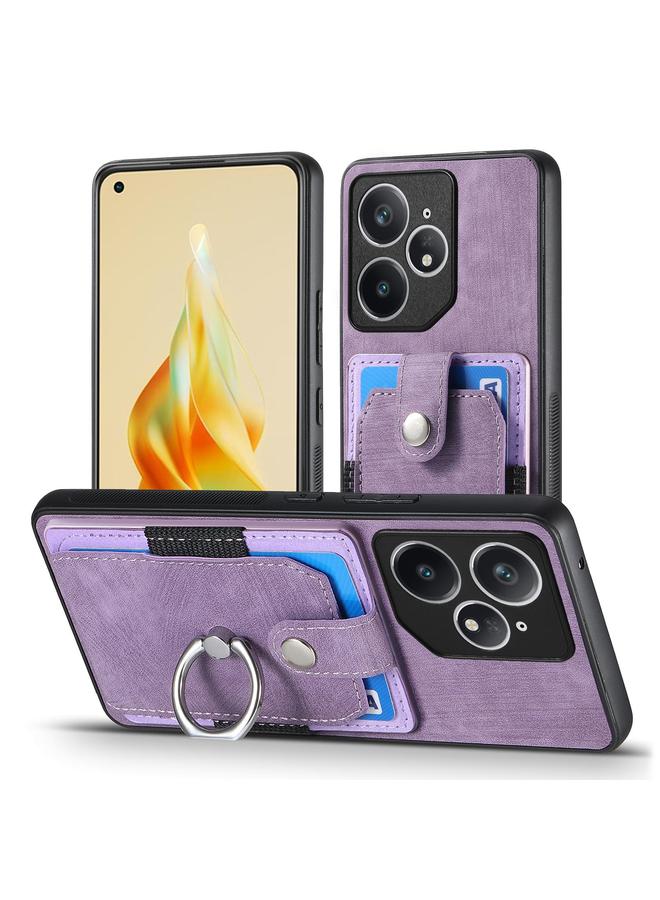 اس-توب جراب هاتف Realme Neo7 بتصميم كلاسيكي مع حلقة ومحفظة وبطاقة - Image 2