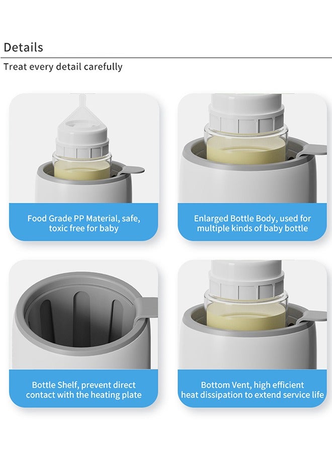 Baby Bottle Warmer, 8-in-1 Fast Multi-Functional Bottle Sterilizer and Food Heater with Timer for Breastmilk or Formula Accurate Temperature Control with Defrost Keep Heat Baby Food Jars Function - Image 4