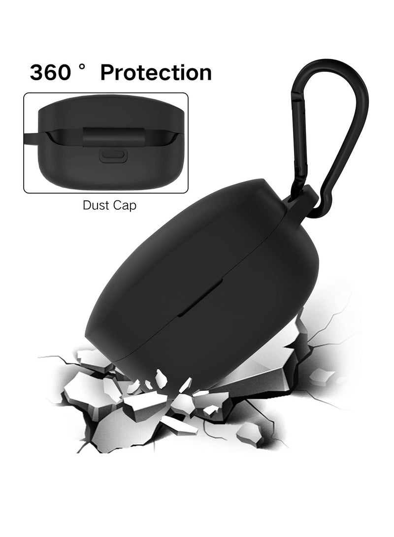 KASTWAVE KASTWAVE Headphone Cover for Sony WF1000XM4 with Carabiner and Silicone Hand Strap AllInclusive Protection Shockproof AntiSlip AntiFingerprint 2Pack (Black+White)  - Image 3