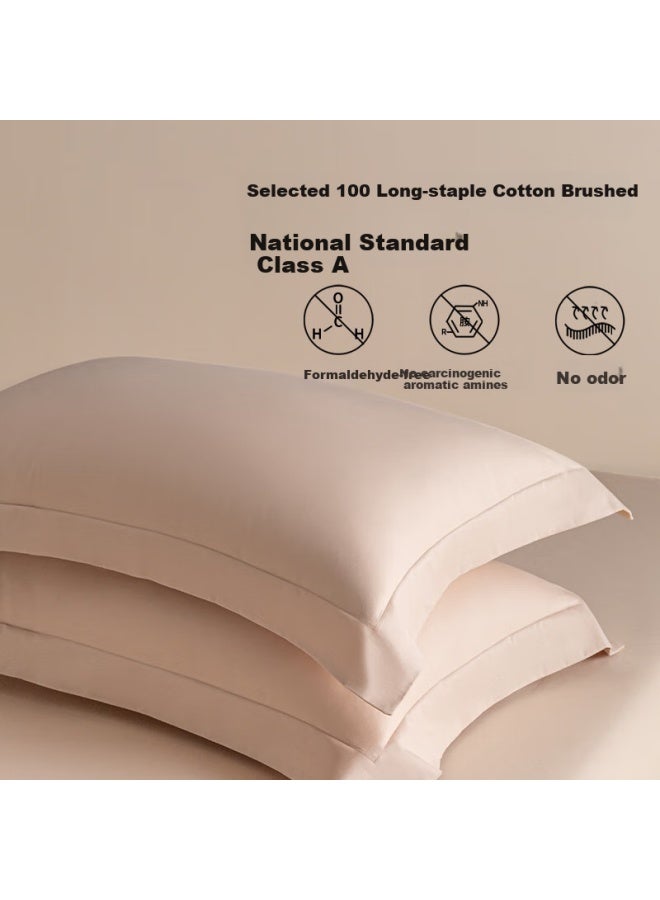 Amor a Class 100 Long-staple Cotton Full Cotton Brushed Pillowcase Pure Cotton Pillowcase - Refined Jade