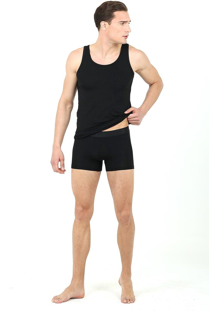D'S DAMAT D'S Groom Men's Black Modal Athlete Boxer Set 220301 - Image 1