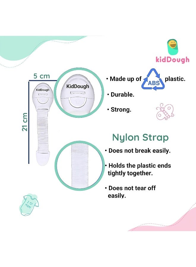 كيد دو أقفال أمان لأثاث الأطفال من كيد دو - حزمة من 8 أقفال رمادية، أقفال أمان للأطفال للأدراج والخزائن والثلاجة وقفل الخزانة، منتج حماية للأطفال، أقفال أمان قوية ولاصقة - Image 3