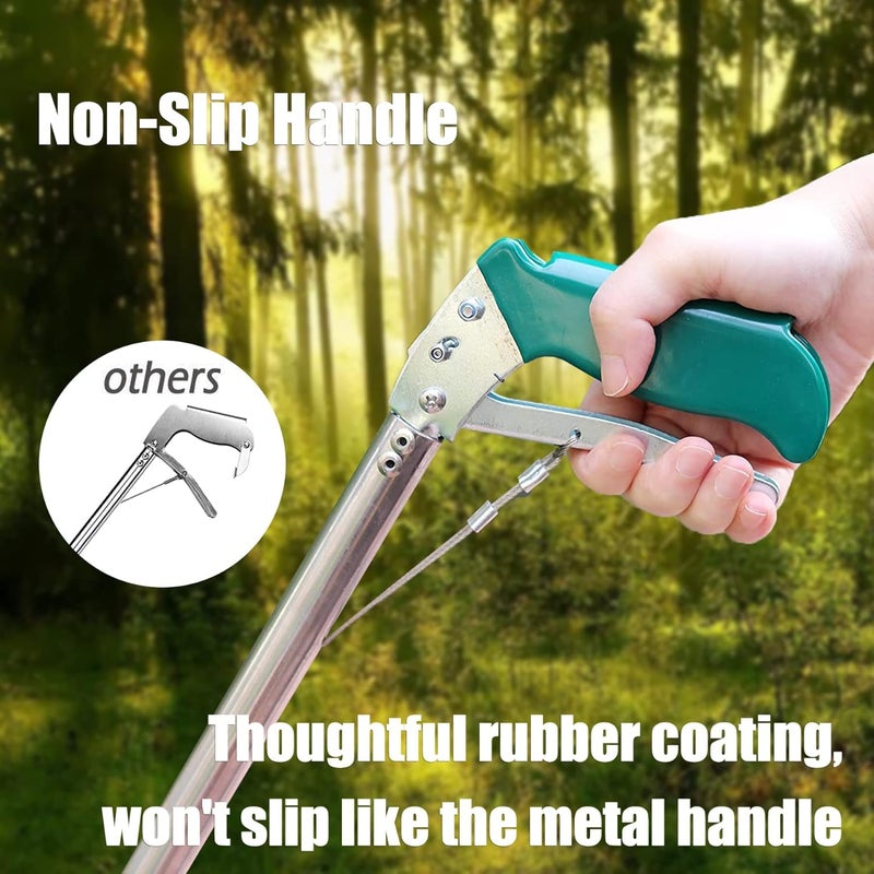 آي سي آي كلوفر 60 Professional Snake Tongs, Extra Long Repitle Grabber Heavy Duty Rattle Snake Catcher Wide Jaw Handling Tool with Auto Lock, Non-Slip Grip Handle for Snake Moving Catching Transport - Image 5