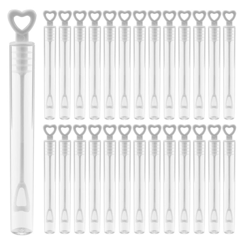 Faxco 50 PCS Bubble Wand, White Heart Bubble Stick Tube Without Bubble Liquid, Wedding Bubbles Toy, Party Favors for Anniversaries, Valentine's Day, Festival Gift(No Bubble Liquid) - Image 1