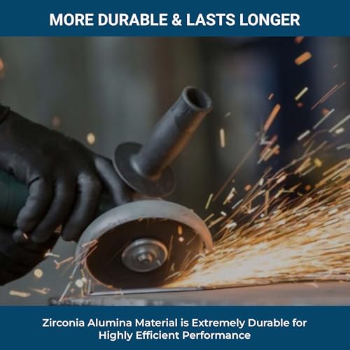 Benchmark Abrasives 4.5" x 7/8" Premium Zirconia T29 Angled Flap Discs 4 1/2 for Angle Grinder, Sanding Discs, Finishing, Rust, Stock Removal- Grinding Wheels 4 1/2 Inch (10 Pack) - 80 Grit - Image 4