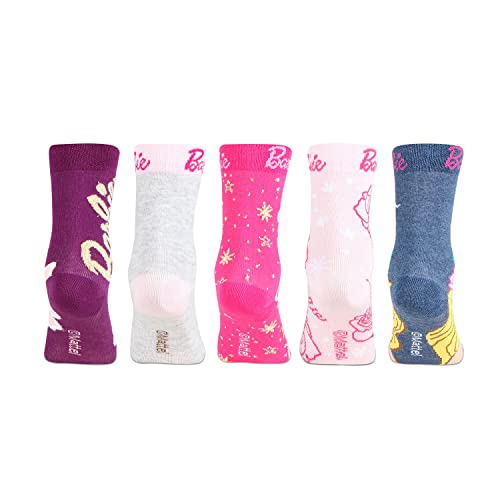 Bonjour Barbie Character Full Length Socks for Kids- Girls- Pack Of 5 - Image 3