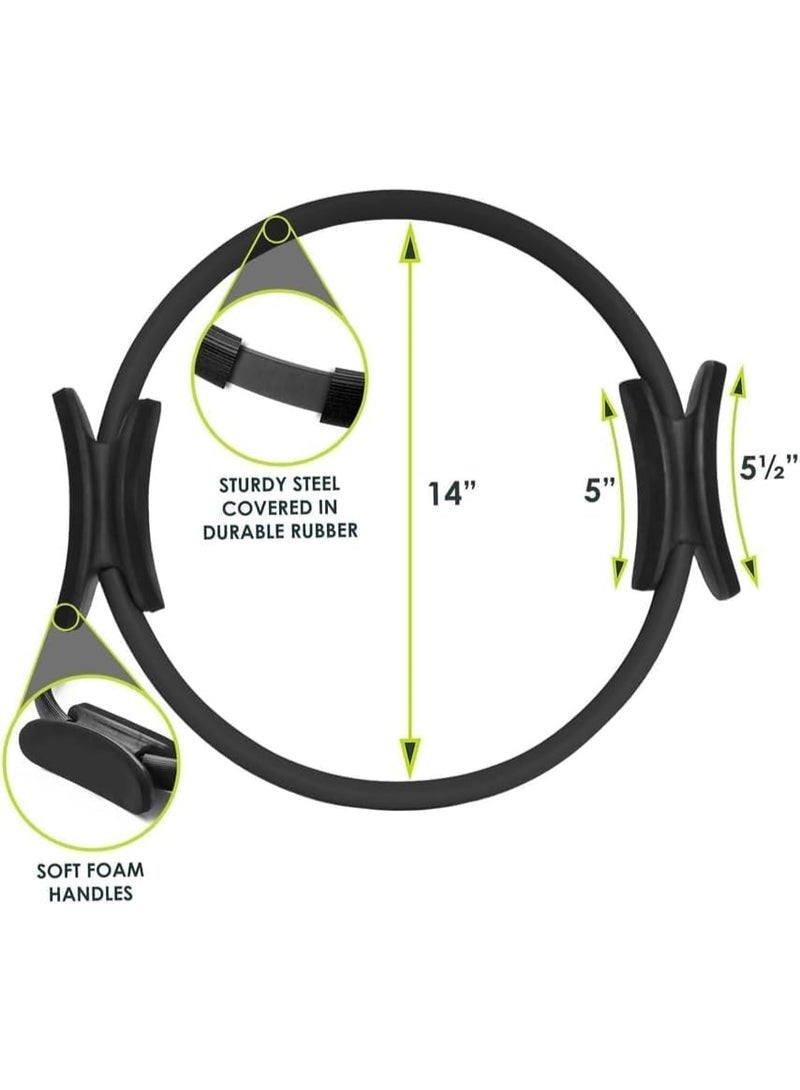 LIMOS LIMOS 15" Pilates Ring – Lightweight Resistance Fitness Circle with Foam Padded Handles for Core, Thighs, Arms & Full Body Toning – Non-Slip, Portable Pilates Exercise Ring for Home & Travel Workouts - Image 2