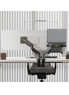 NB North Bayou F160-FP Dual Monitor & Laptop Arm - Black  - Image 2