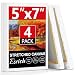 ESRICH Small Canvases for Painting 5x7 4 Pack Stretched Canvases for Painting 58 Profile Primed Acid Free Painting Canvas for Kids for Oil Paint Watercolor Acrylic Paint Gouache Tempera - Image 2