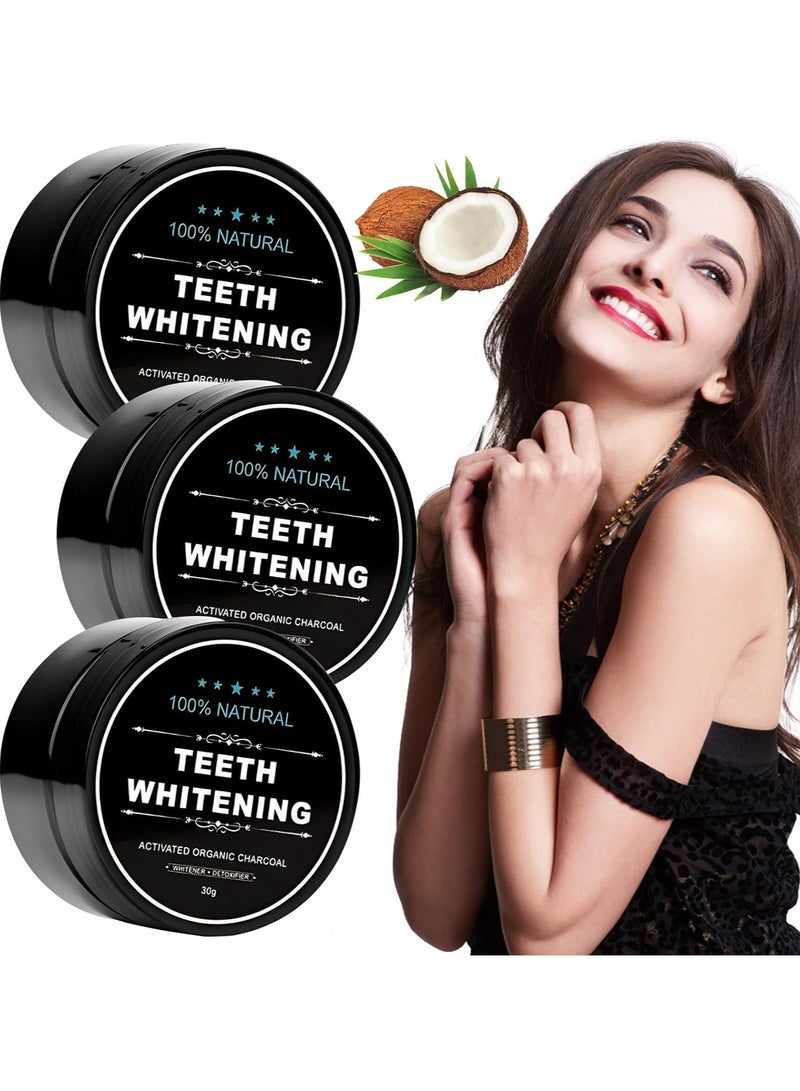 ORiTi Pack of 3 Charcoal Teeth Whitening Powder Black 30grams - Image 1