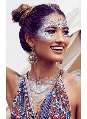 Cleopatra Glittering Holographic Festival Face Stone Face Sticker