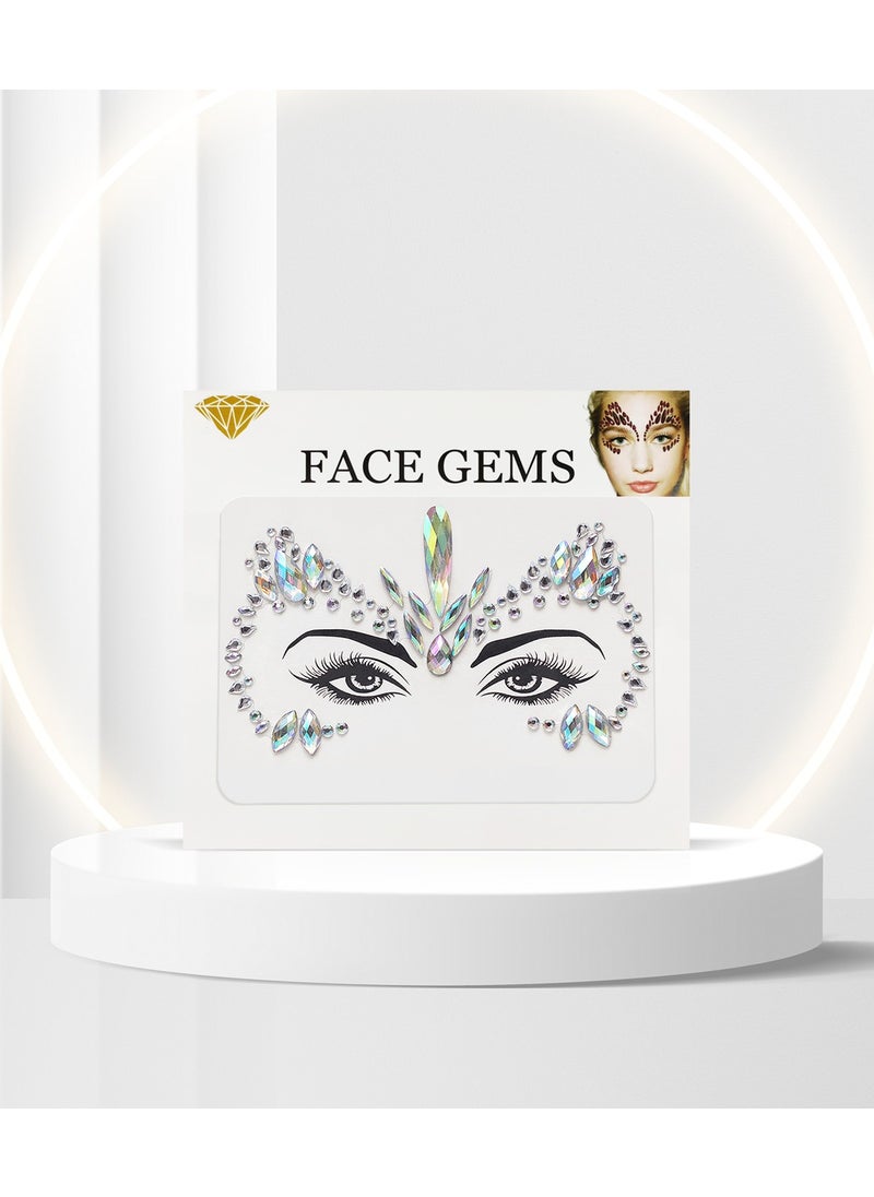 BP Tattoo - Cleopatra Glittering Holographic Festival Face Stone Face Sticker - Image 1