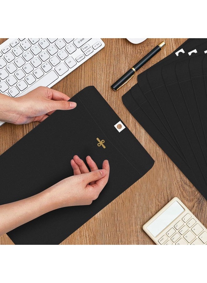 Geyee Geyee 100 Pcs Clasp Envelopes Manilla Envelopes Gummed Mailing Envelopes for Storing or Mailing Colored Envelopes for Home Office Business Supplies(Black,6 x 9 Inch)  - Image 5