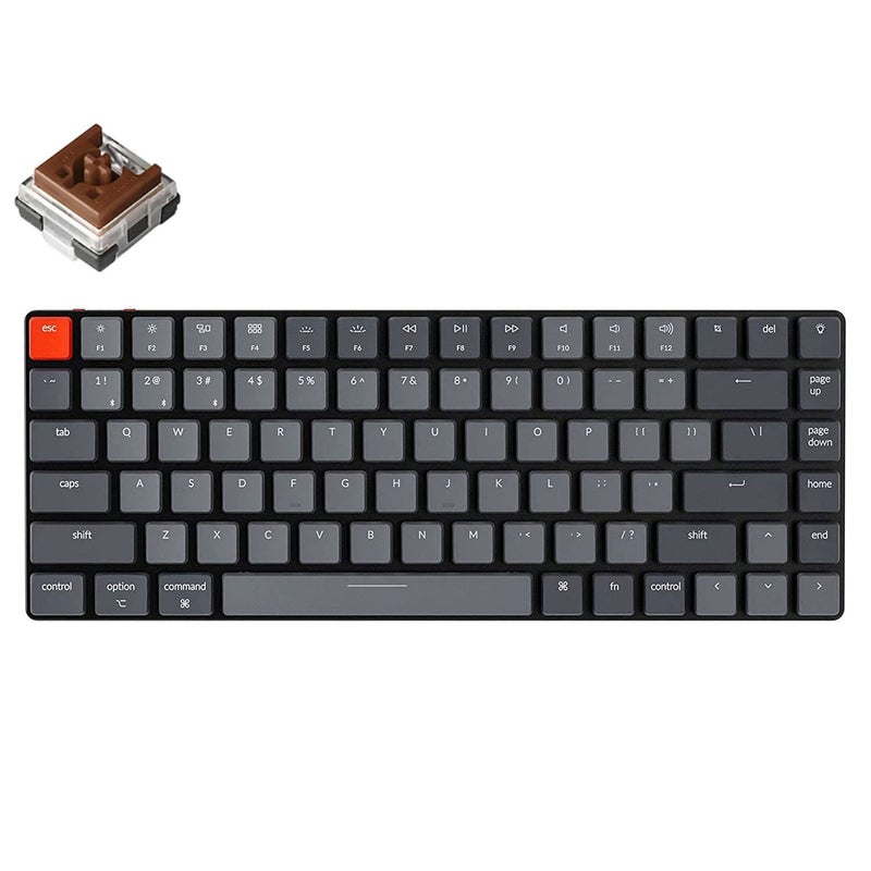 Keychron K3 Version 2 75 Layout 84 Keys UltraSlim Wireless BluetoothUSB Wired Mechanical Keyboard with RGB Backlit HotSwappable LowProfile Keychron Optical Brown Switch for Mac Windows - Image 2