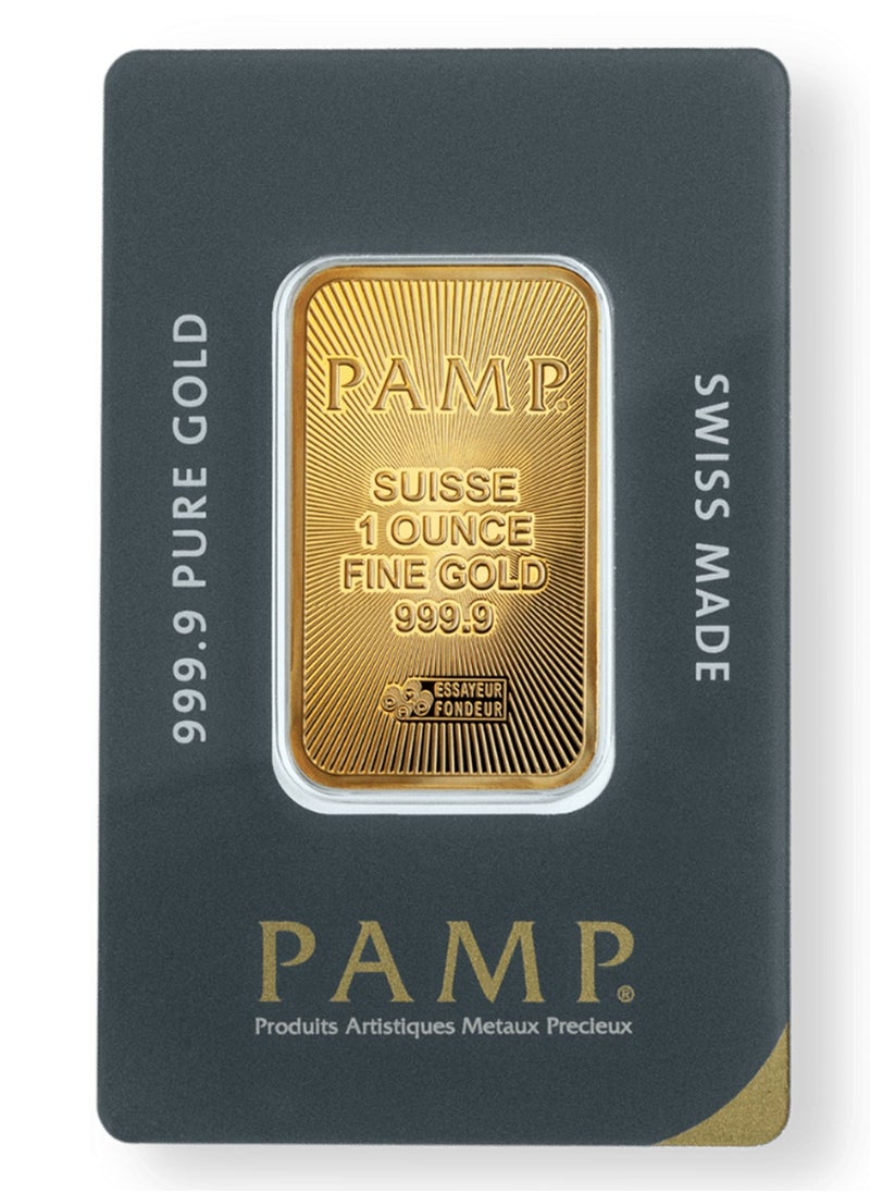 PAMP - Suisse Pamp 24K 1oz 999.9 Gold Bar - 1 Ounce - Image 1