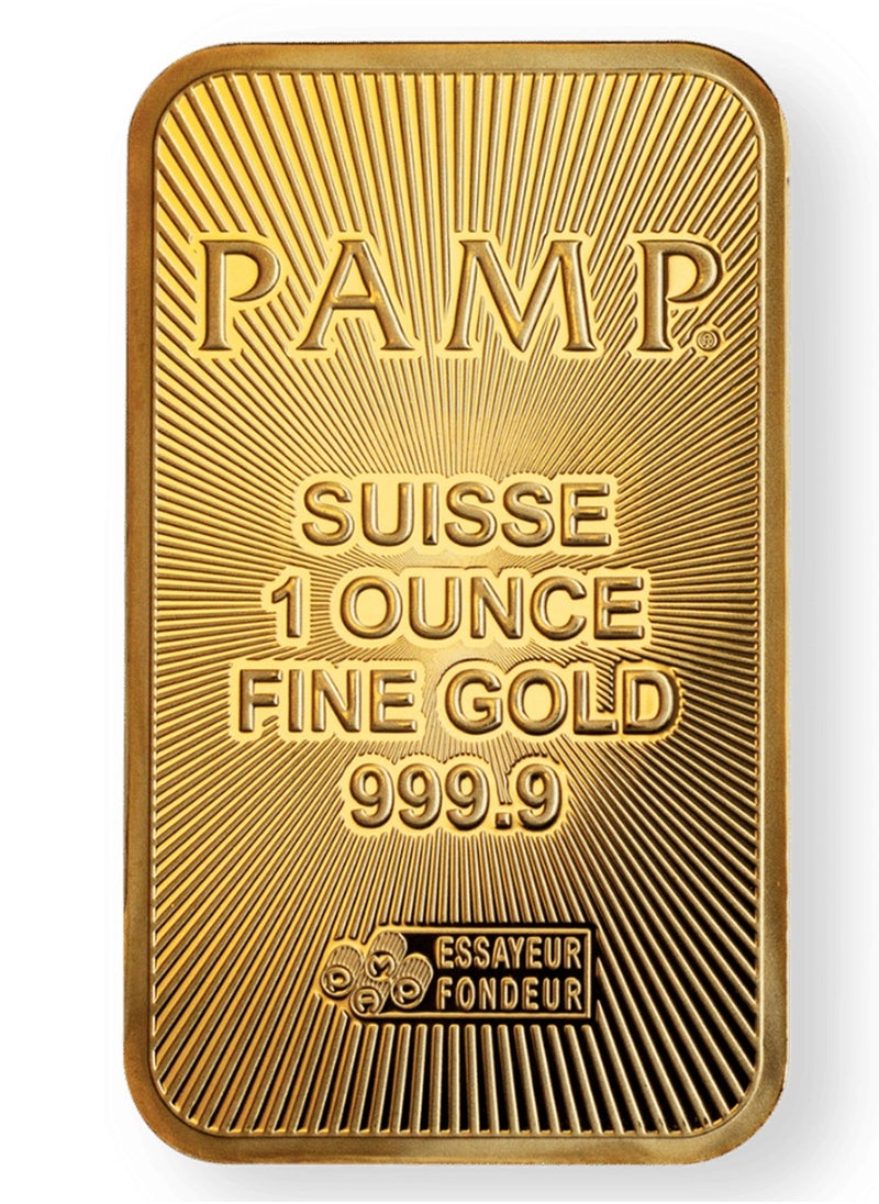 PAMP - Suisse Pamp 24K 1oz 999.9 Gold Bar - 1 Ounce - Image 1