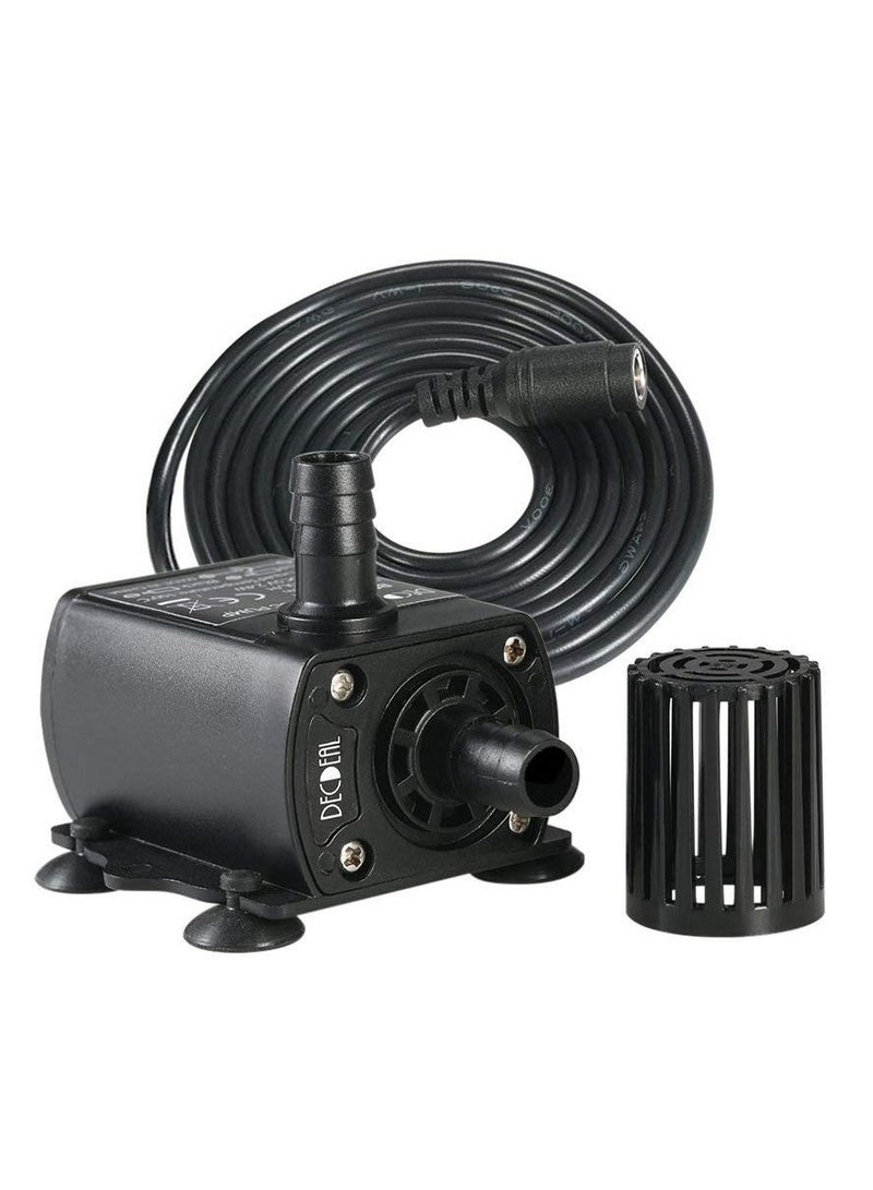Y&D Submersible Fountain Pump with Flow Adjustment Function, DC 12V 10W, 400L/H, Lift 400cm, Ultra-Quiet Brushless Mini Water for Home Garden Transpor  - Image 1
