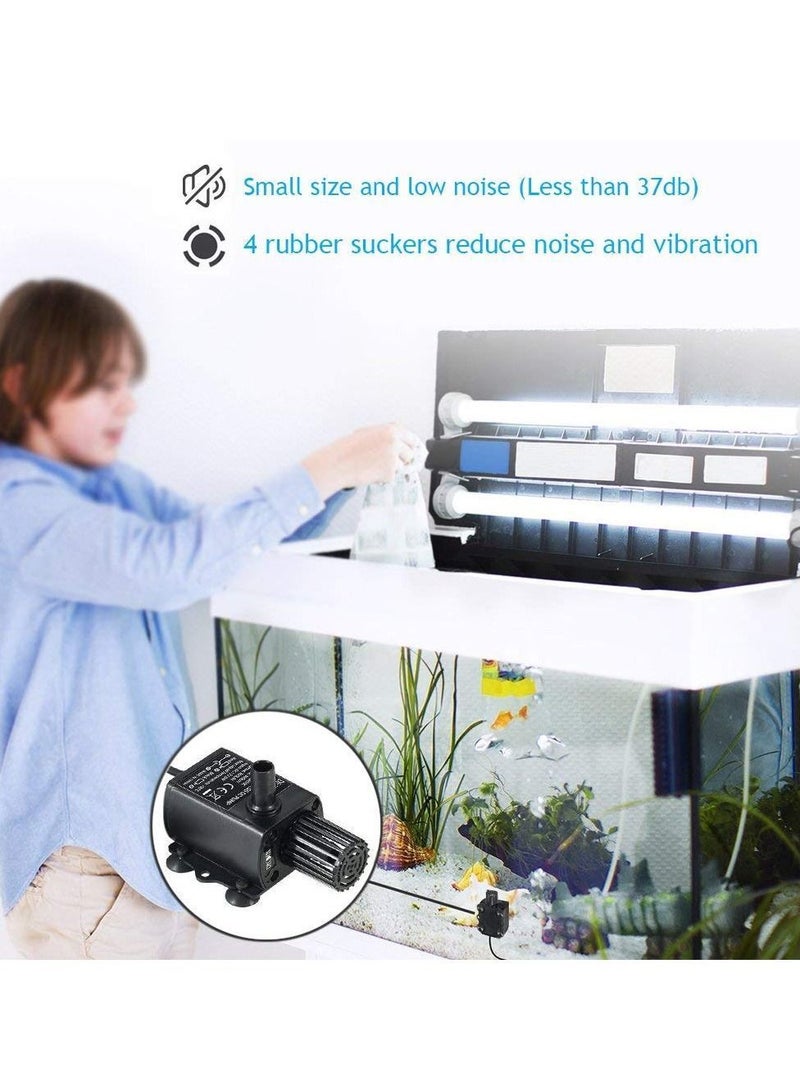 Y&D Submersible Fountain Pump with Flow Adjustment Function, DC 12V 10W, 400L/H, Lift 400cm, Ultra-Quiet Brushless Mini Water for Home Garden Transpor  - Image 4